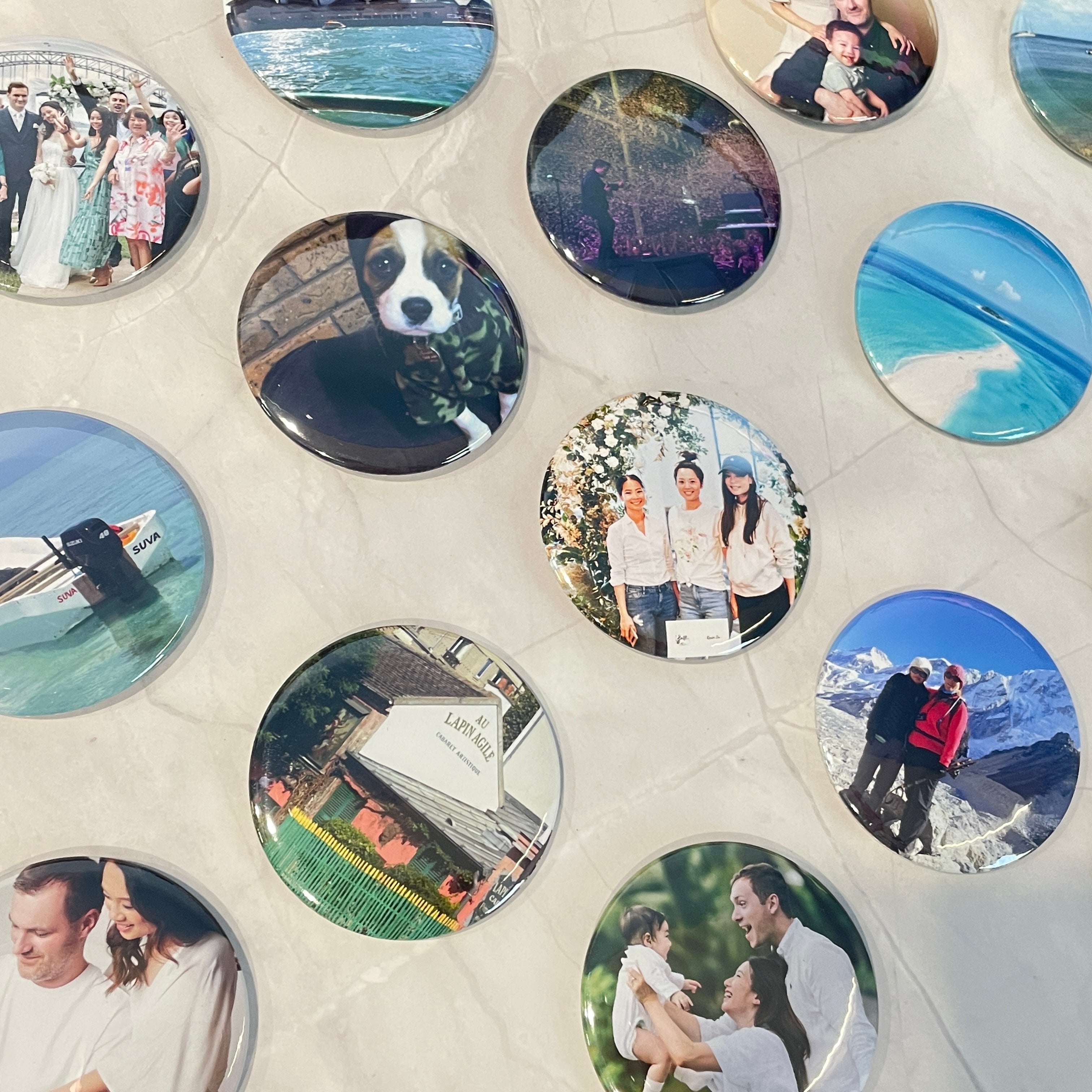Personalised Round Photo Magnets (58mm)