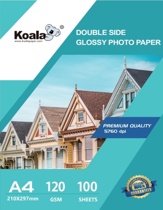 Koala A4 Double-Sided Glossy Photo Paper 120gsm – 100 Sheets